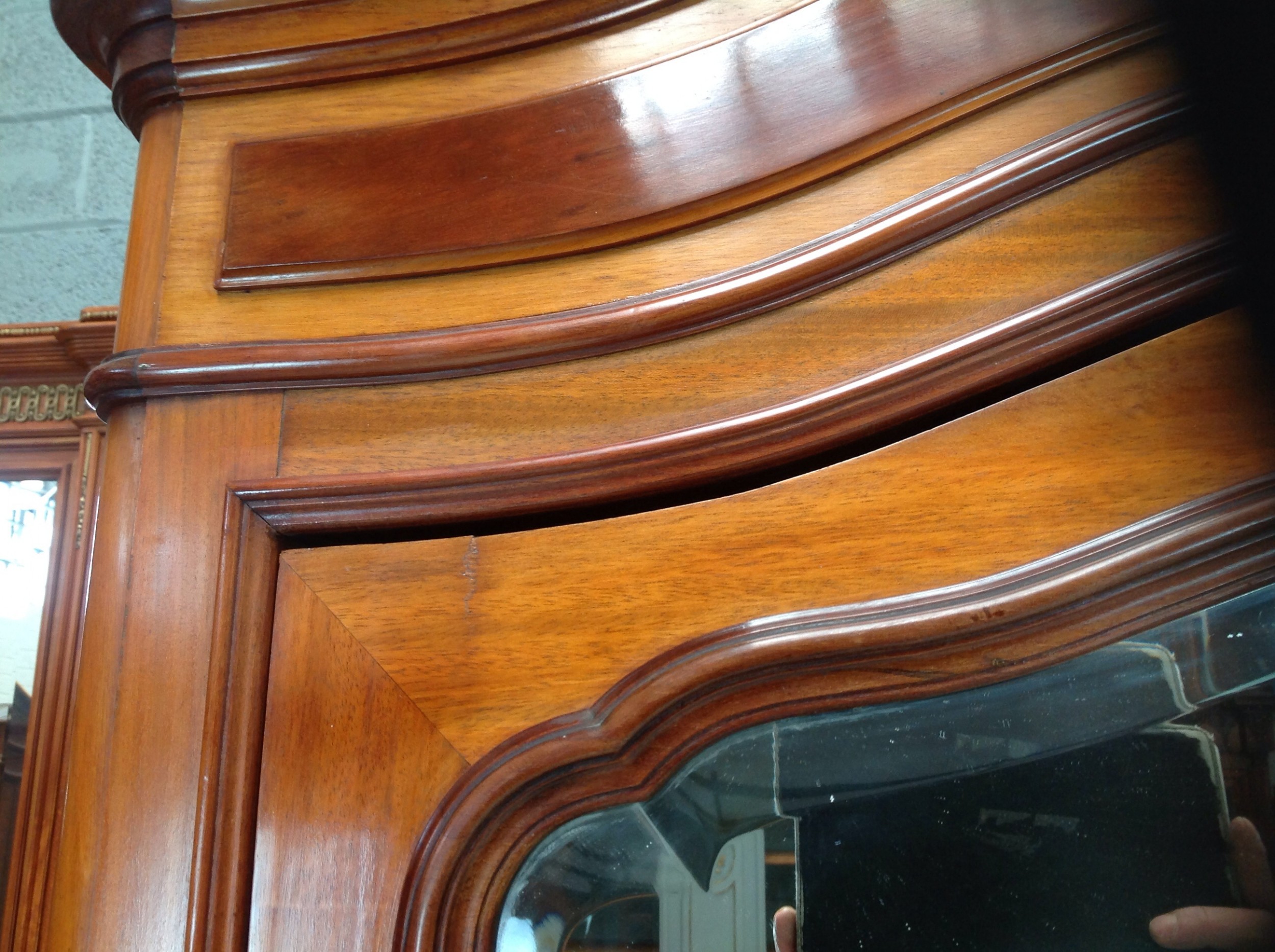 FRENCH MAHOGANY ARMOIRE View IX