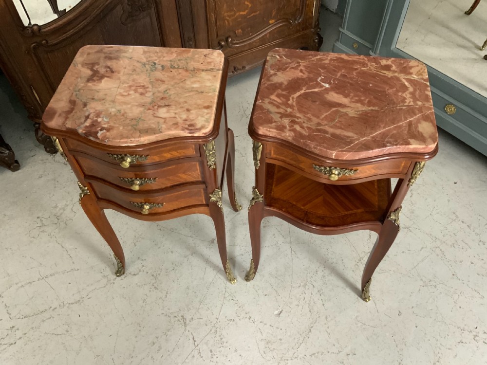 STUNNING PAIR OF FRENCH BEDSIDE CABINETS  View XII