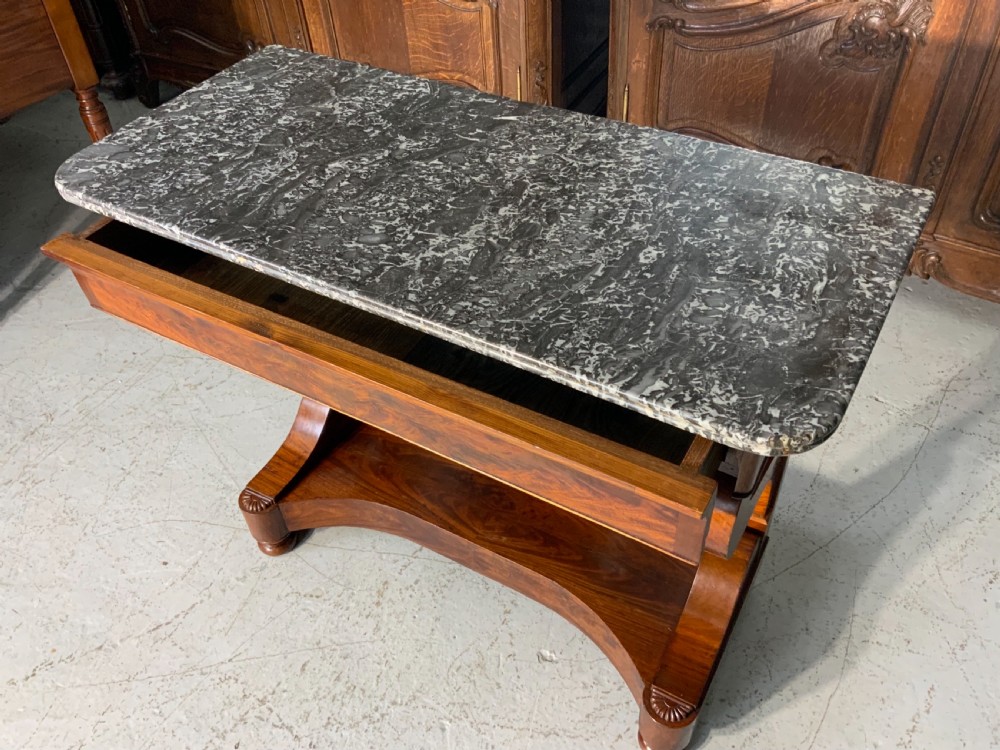 MAHOGANY FRENCH LOUIS PHILIPPE CONSOLE TABLE  View V