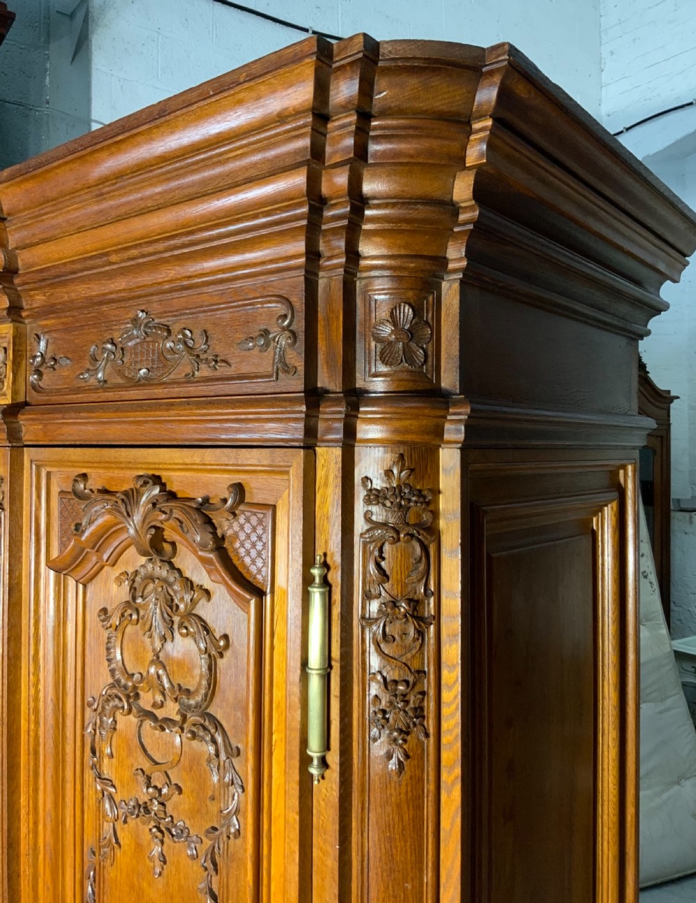 OUTSTANDING CARVED FRENCH ARMOIRE  View III