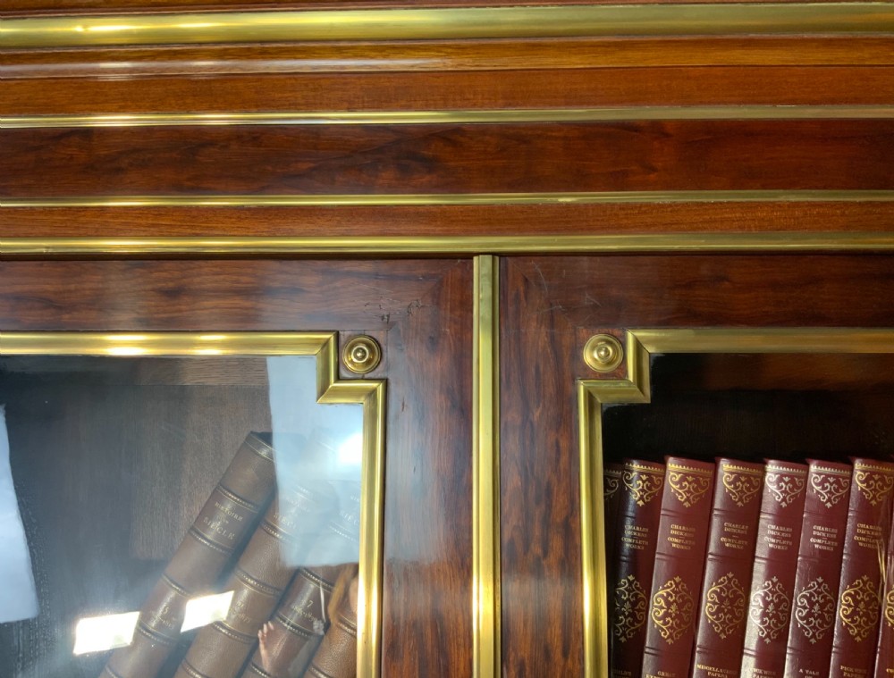 BRASS AND MAHOGANY FRENCH BOOKCASE  View II