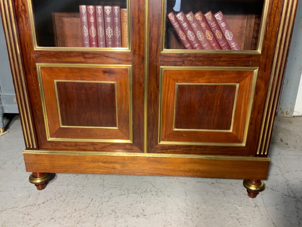 BRASS AND MAHOGANY FRENCH BOOKCASE  View XII