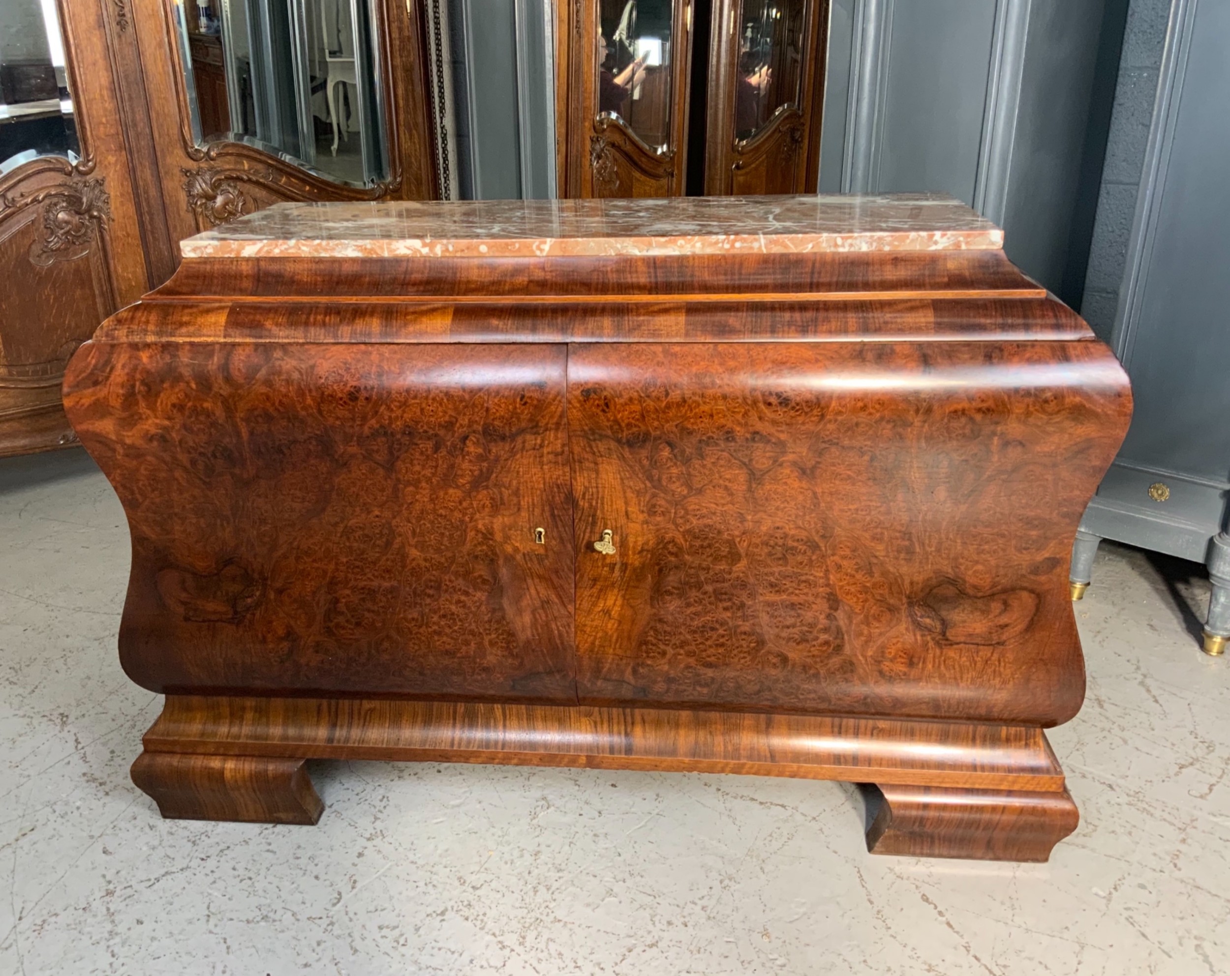 ART DECO FRENCH WALNUT CABINET View VIII