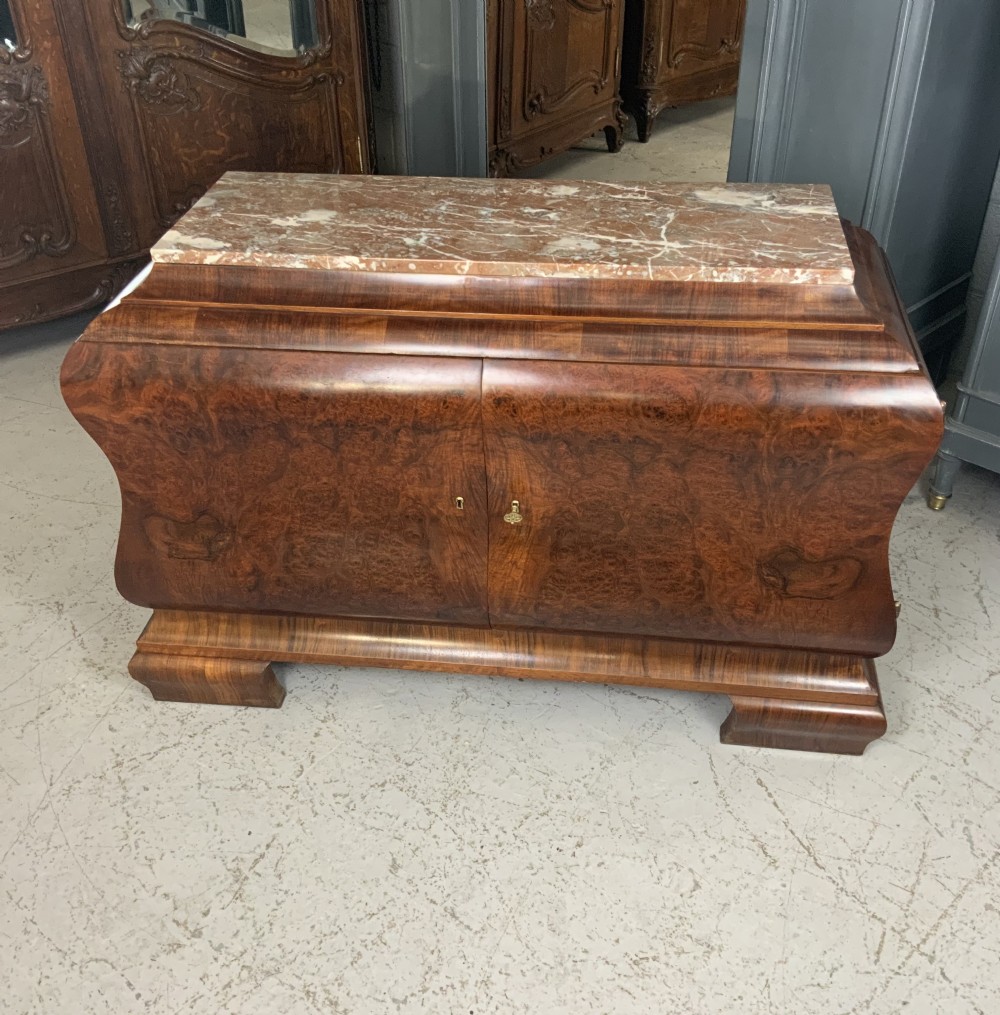 ART DECO FRENCH WALNUT CABINET