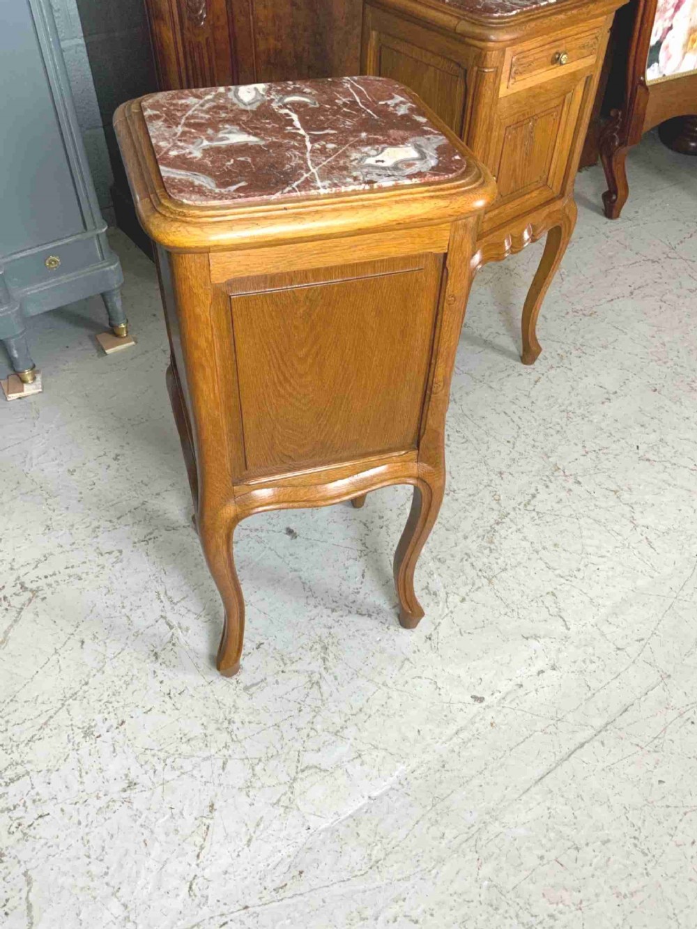 PAIR OF FRENCH OAK BEDSIDE CABINETS  View III