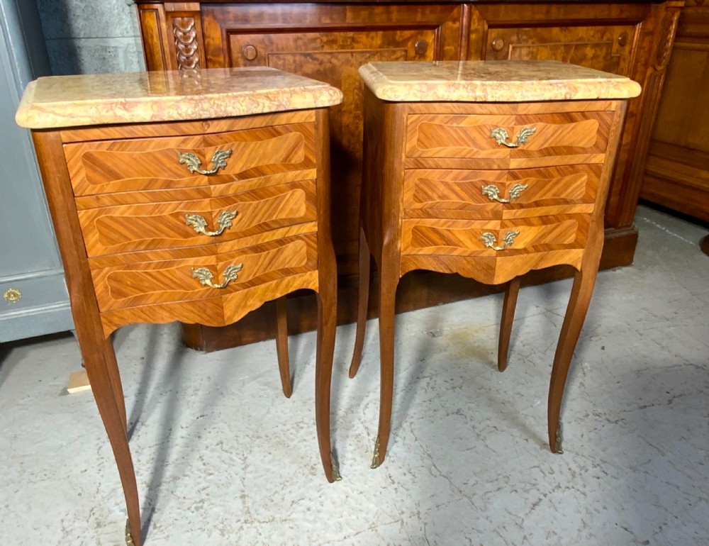 PAIR OF FRENCH BEDSIDE CABINETS  View IV