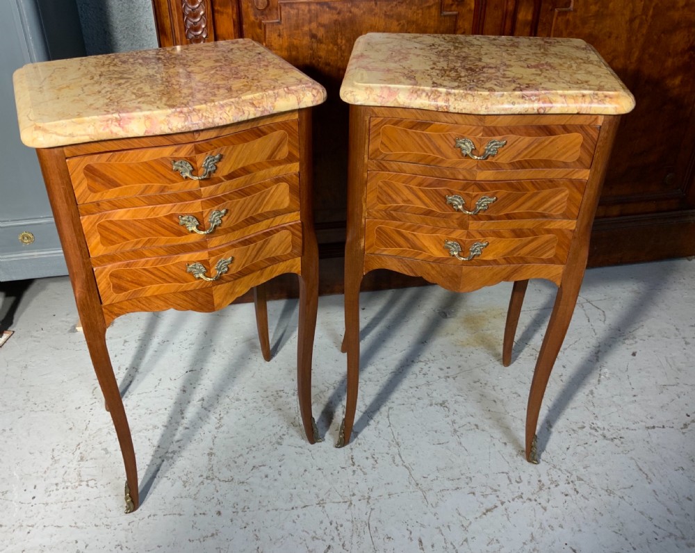 PAIR OF FRENCH BEDSIDE CABINETS  View V