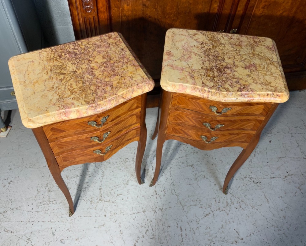 PAIR OF FRENCH BEDSIDE CABINETS  View VII