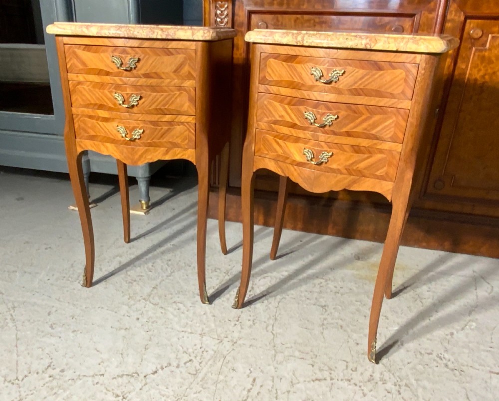 PAIR OF FRENCH BEDSIDE CABINETS  View VIII