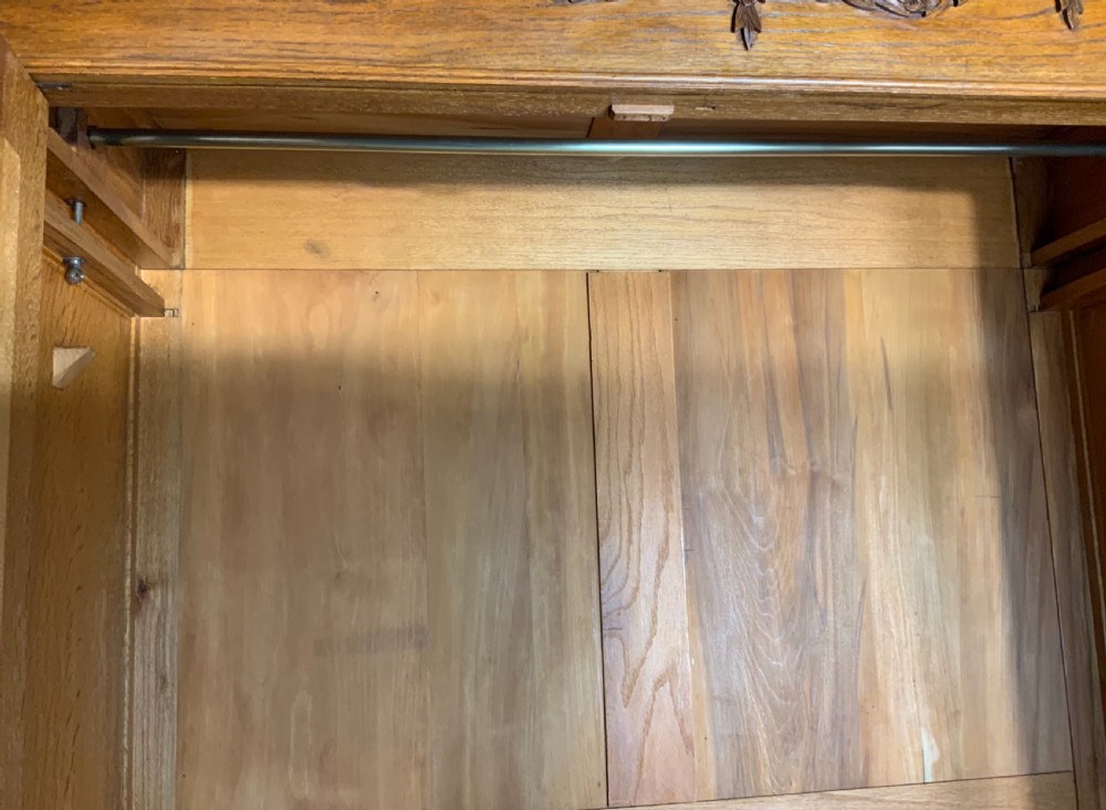 CARVED OAK FRENCH ARMOIRE  View V