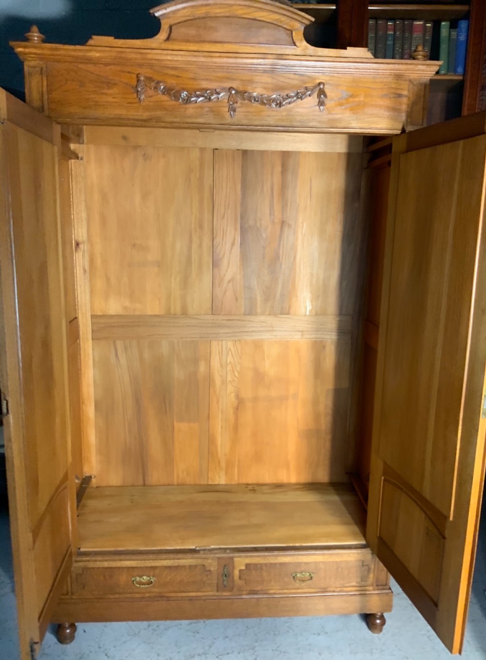 CARVED OAK FRENCH ARMOIRE  View VI