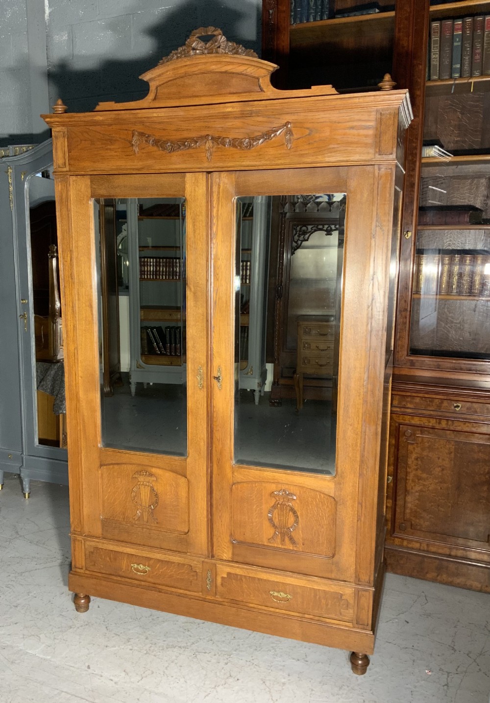 CARVED OAK FRENCH ARMOIRE  View VIII
