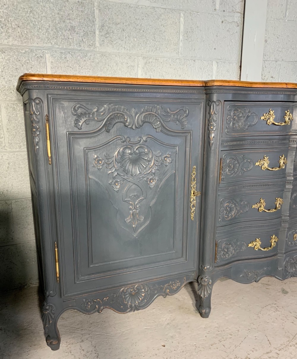 PAINTED FRENCH CARVED OAK SIDEBOARD  View VII