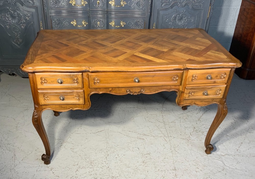 FRENCH CARVED WALNUT DESK