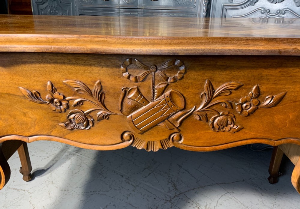 FRENCH CARVED WALNUT DESK View III