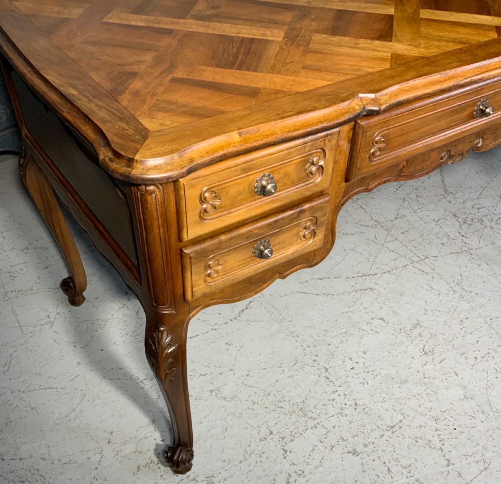 FRENCH CARVED WALNUT DESK View V