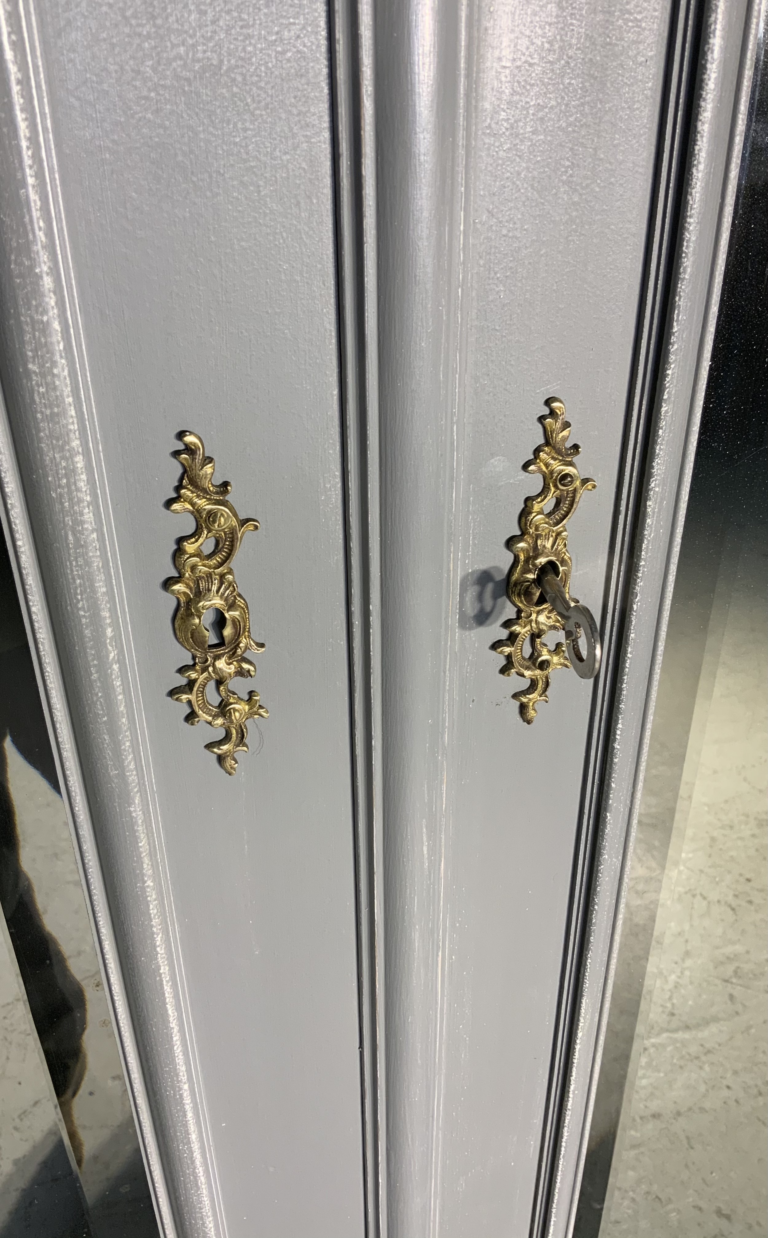 PAINTED FRENCH CARVED ARMOIRE  View IV