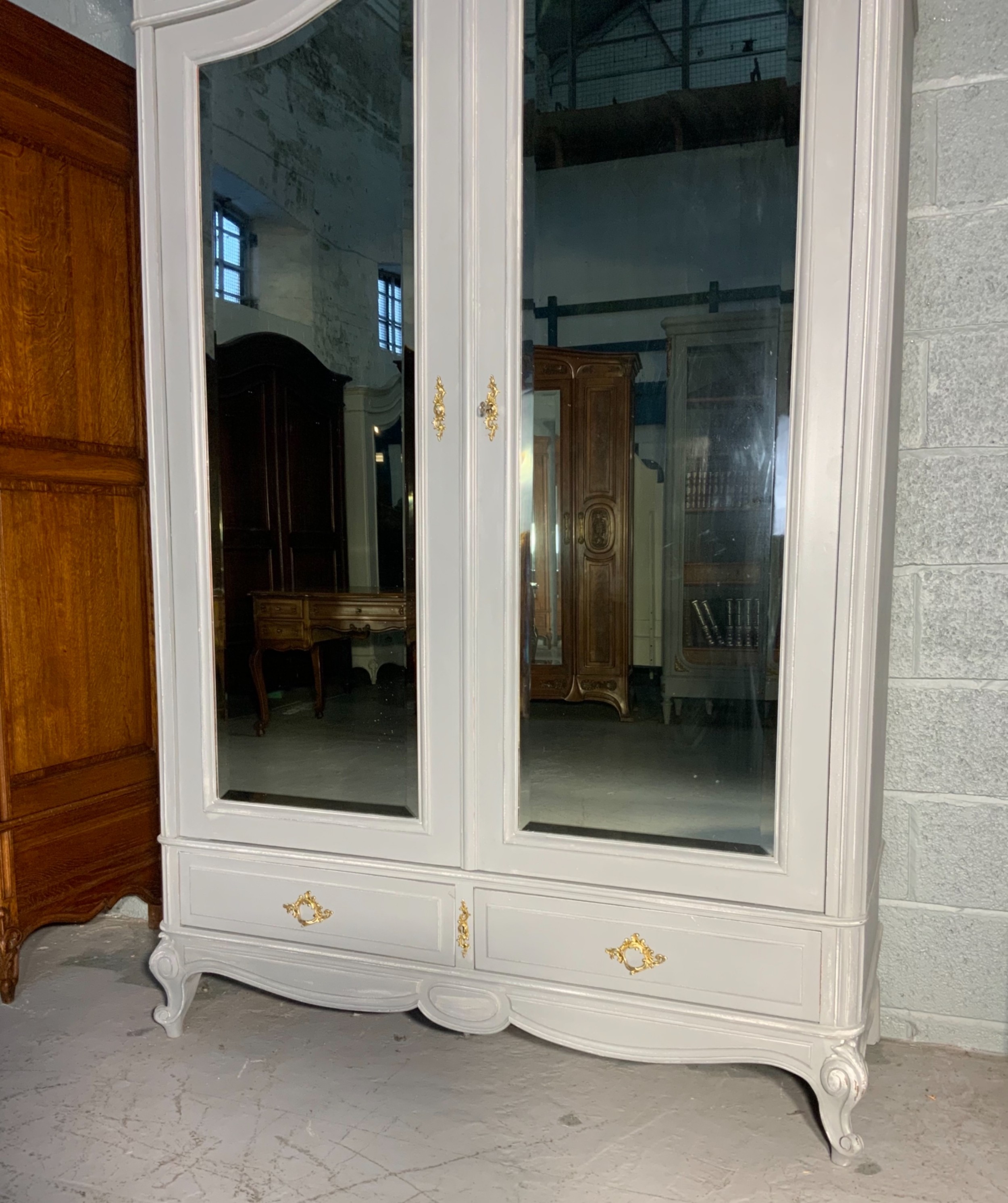 PAINTED FRENCH CARVED ARMOIRE  View IX