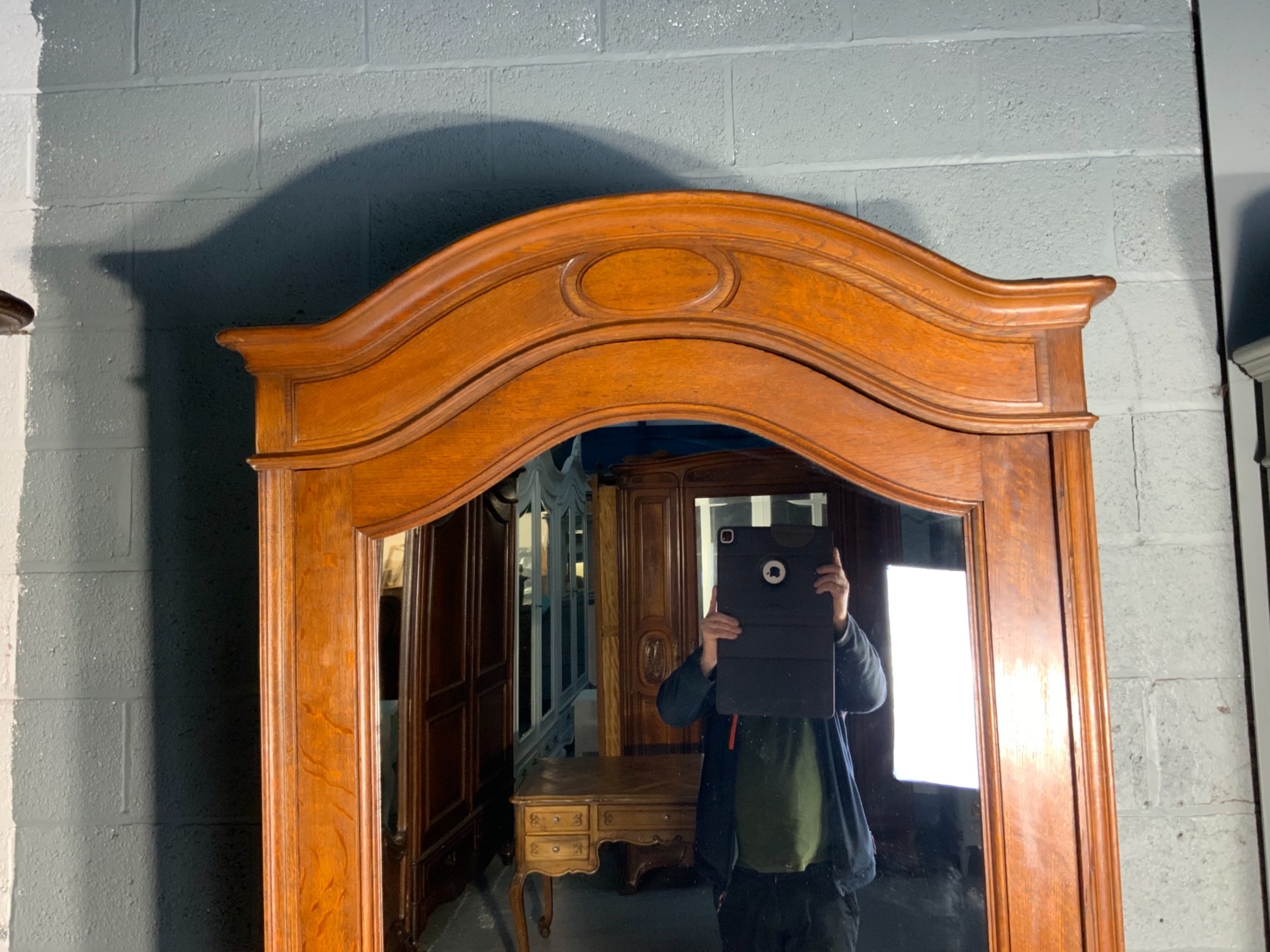 CARVED OAK FRENCH SINGLE ARMOIRE  View VI