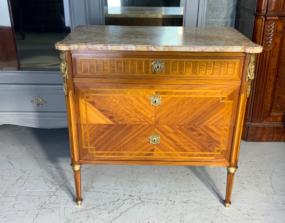 INLAID FRENCH COMMODE 