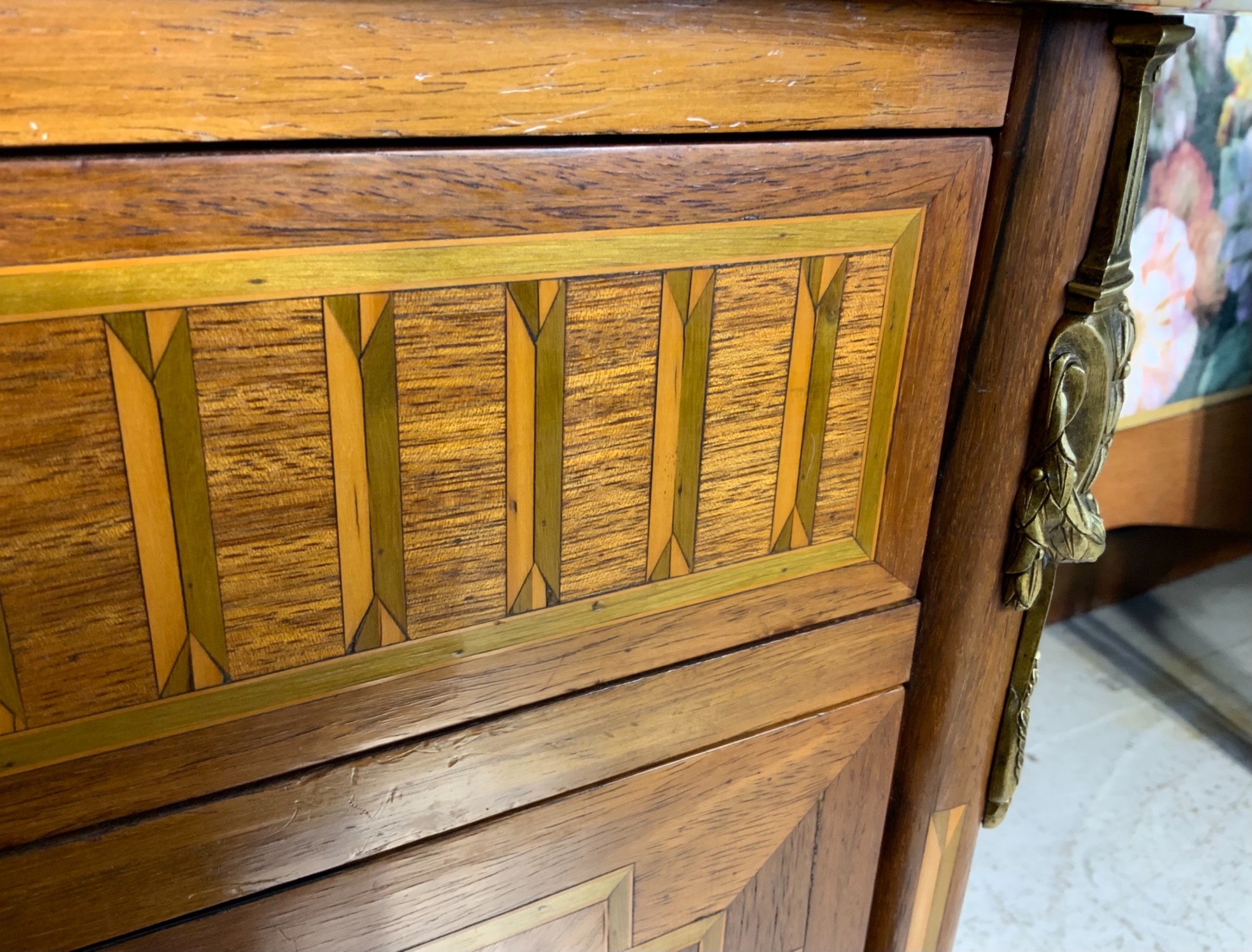 INLAID FRENCH COMMODE  View II