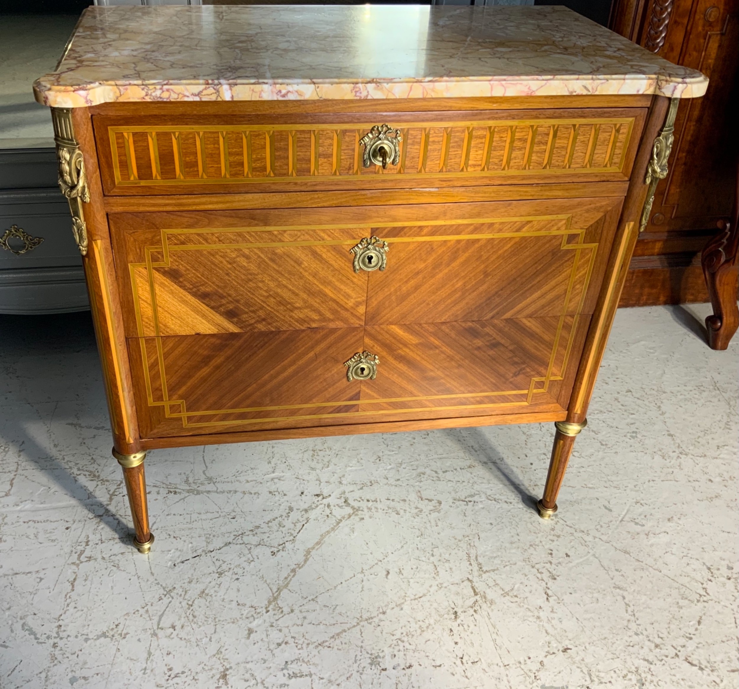 INLAID FRENCH COMMODE  View IV