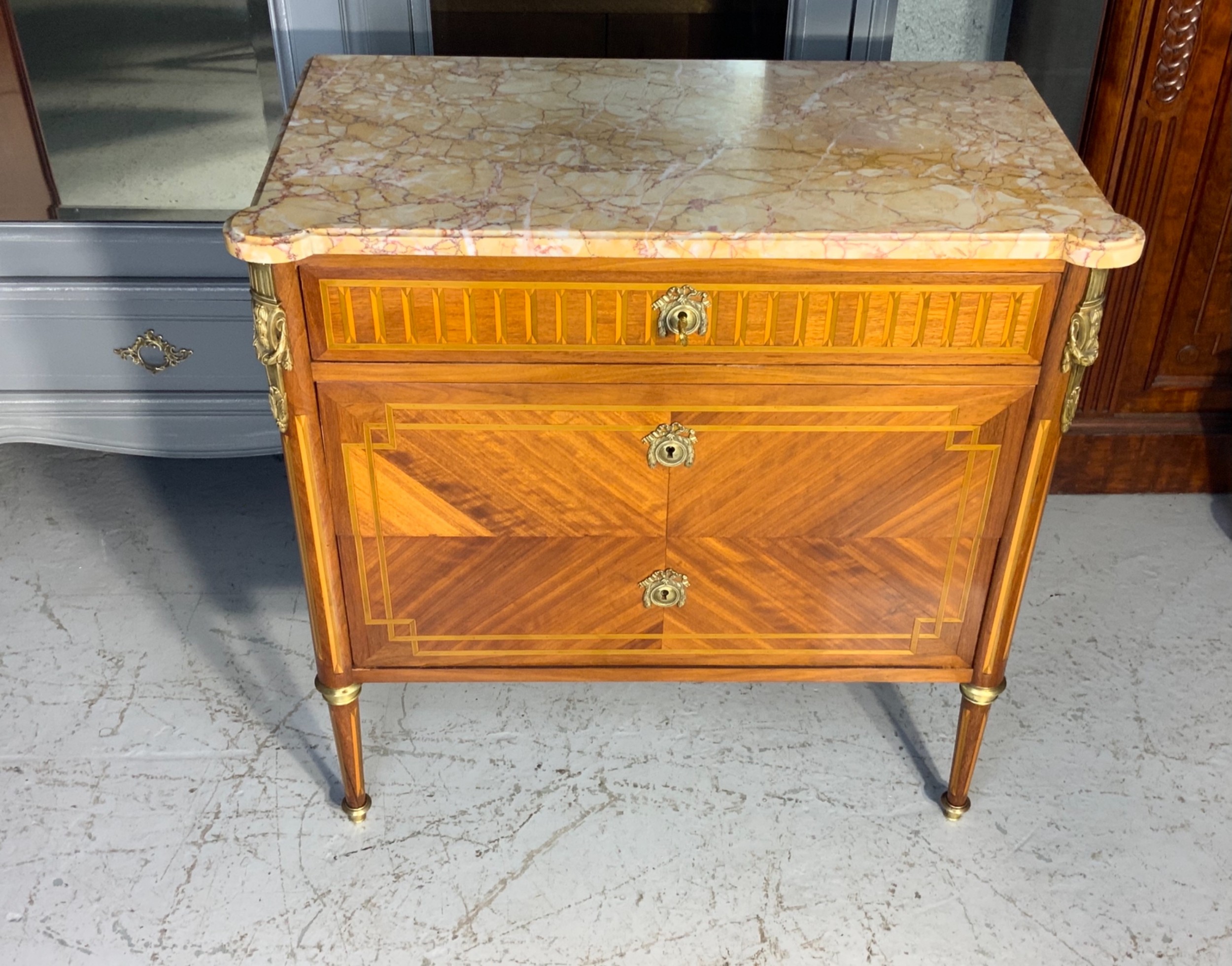 INLAID FRENCH COMMODE  View VI