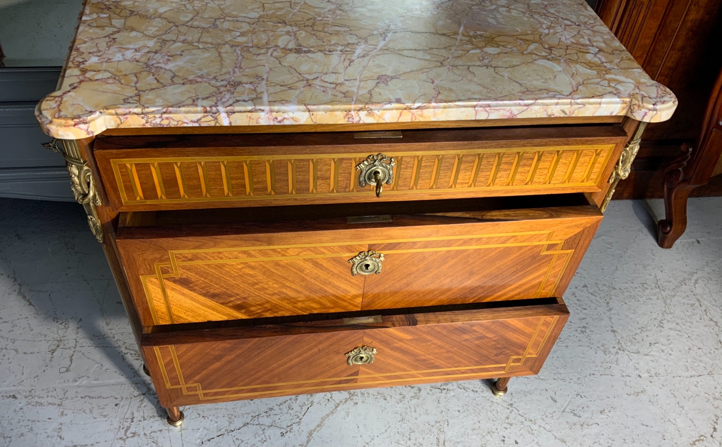 INLAID FRENCH COMMODE  View VII