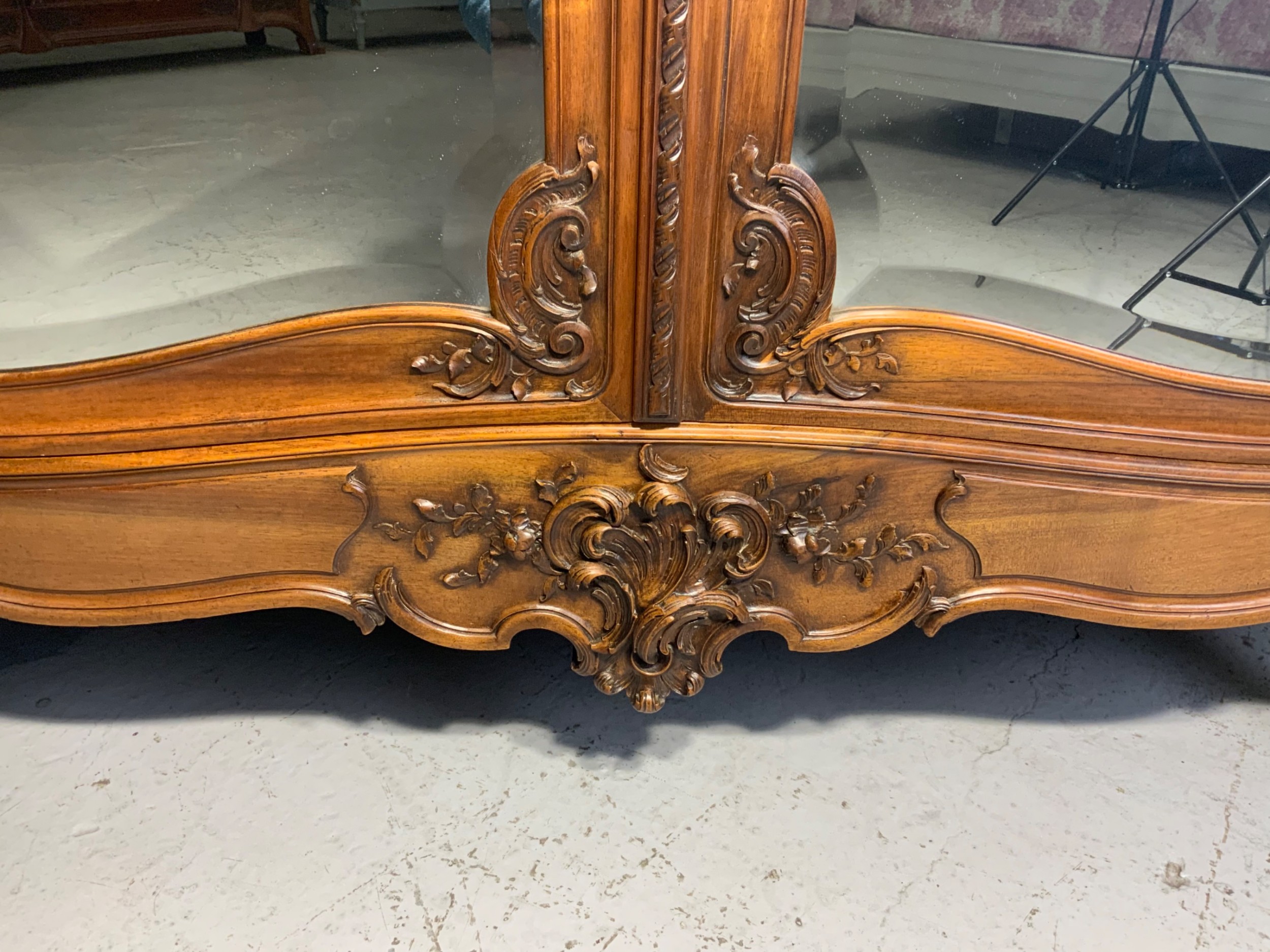 IMPRESSIVE CARVED WALNUT FRENCH ARMOIRE View VII