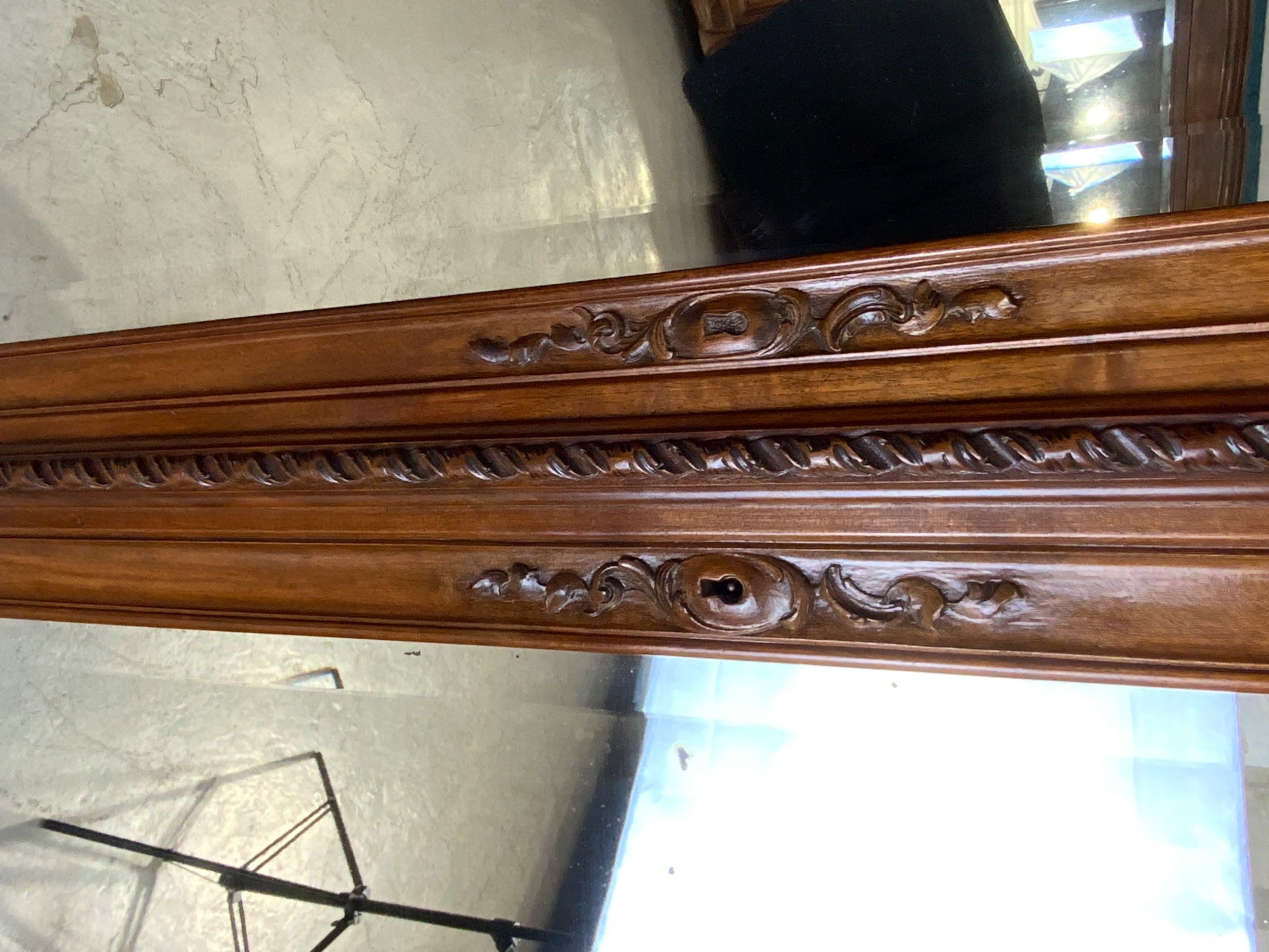 IMPRESSIVE CARVED WALNUT FRENCH ARMOIRE View IX