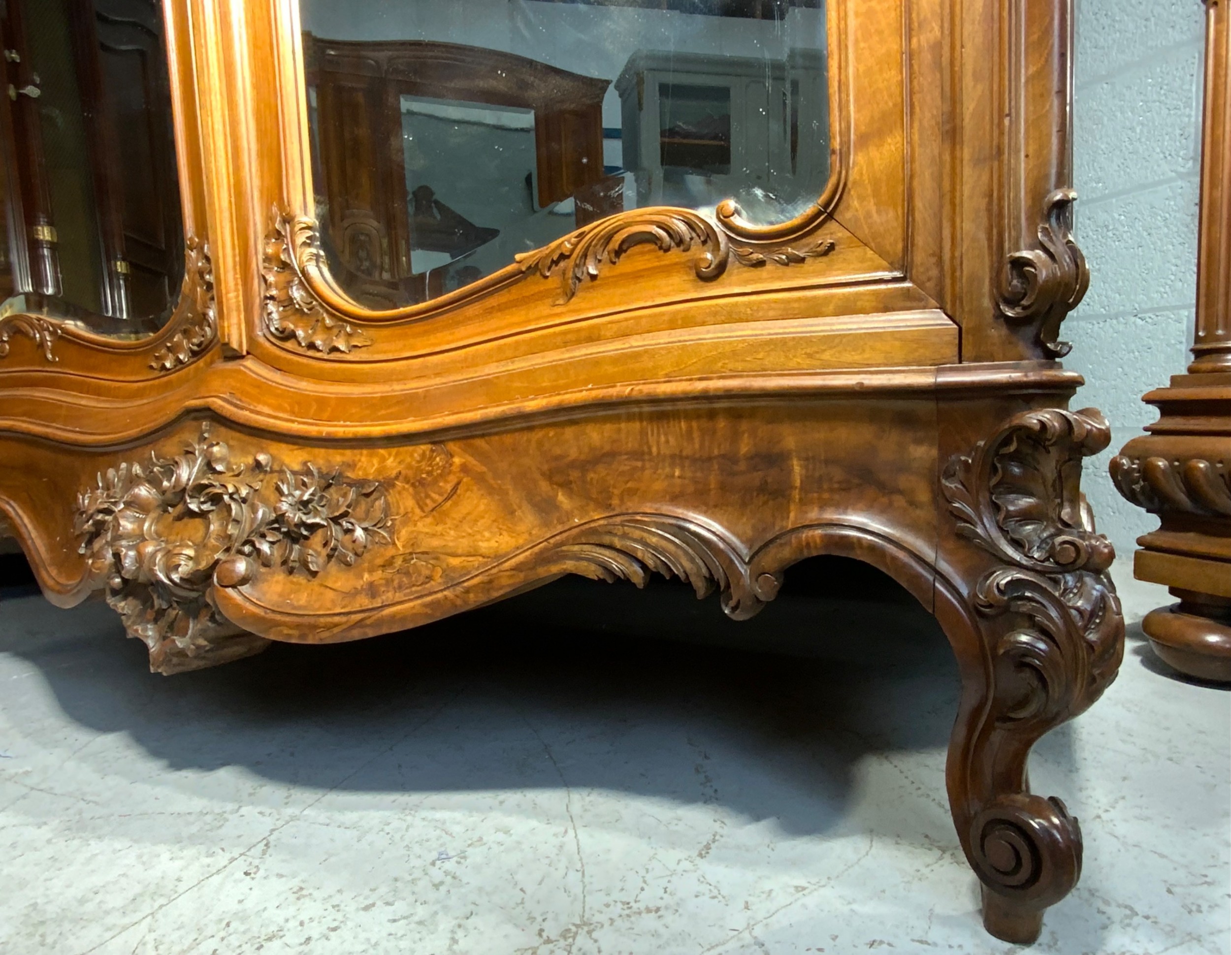 LARGE CARVED WALNUT FRENCH ARMOIRE  View III