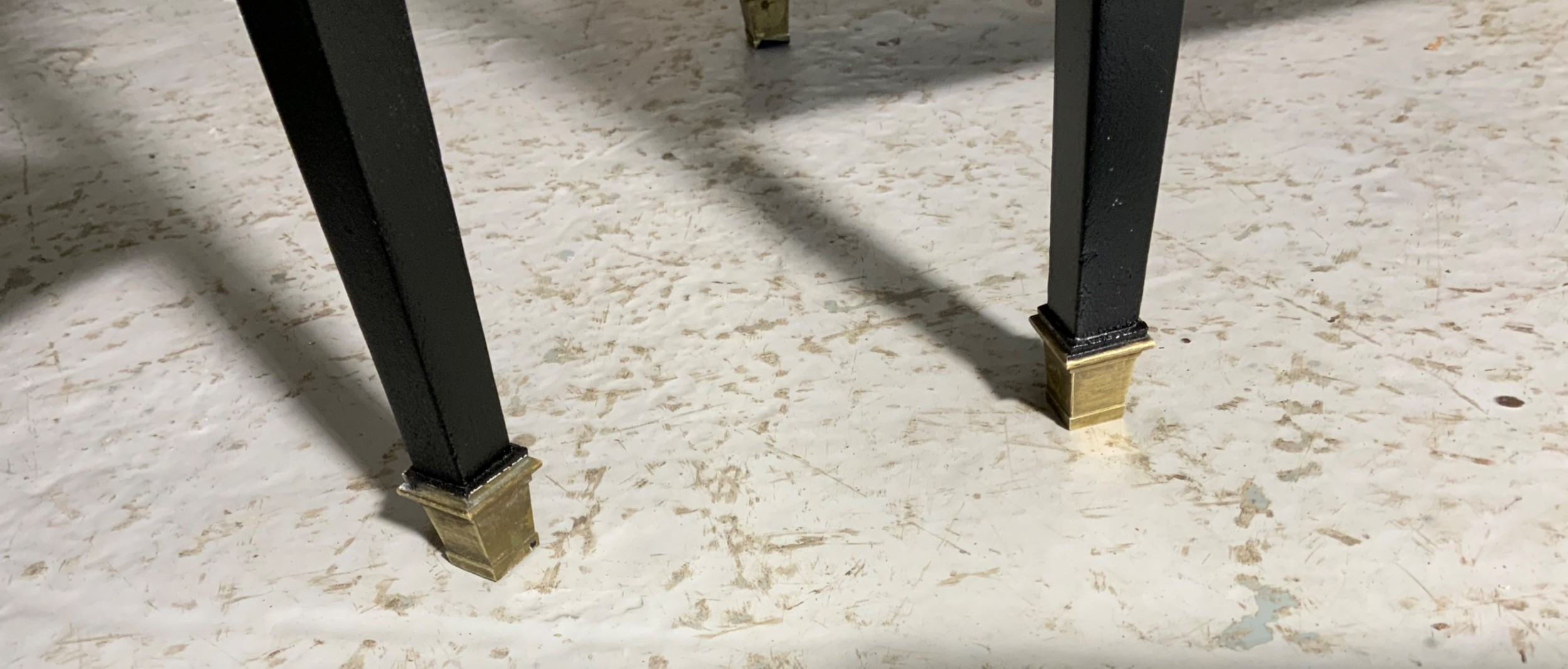 PAIR OF FRENCH BEDSIDE CABINETS IN EBONY FINISH  View VIII