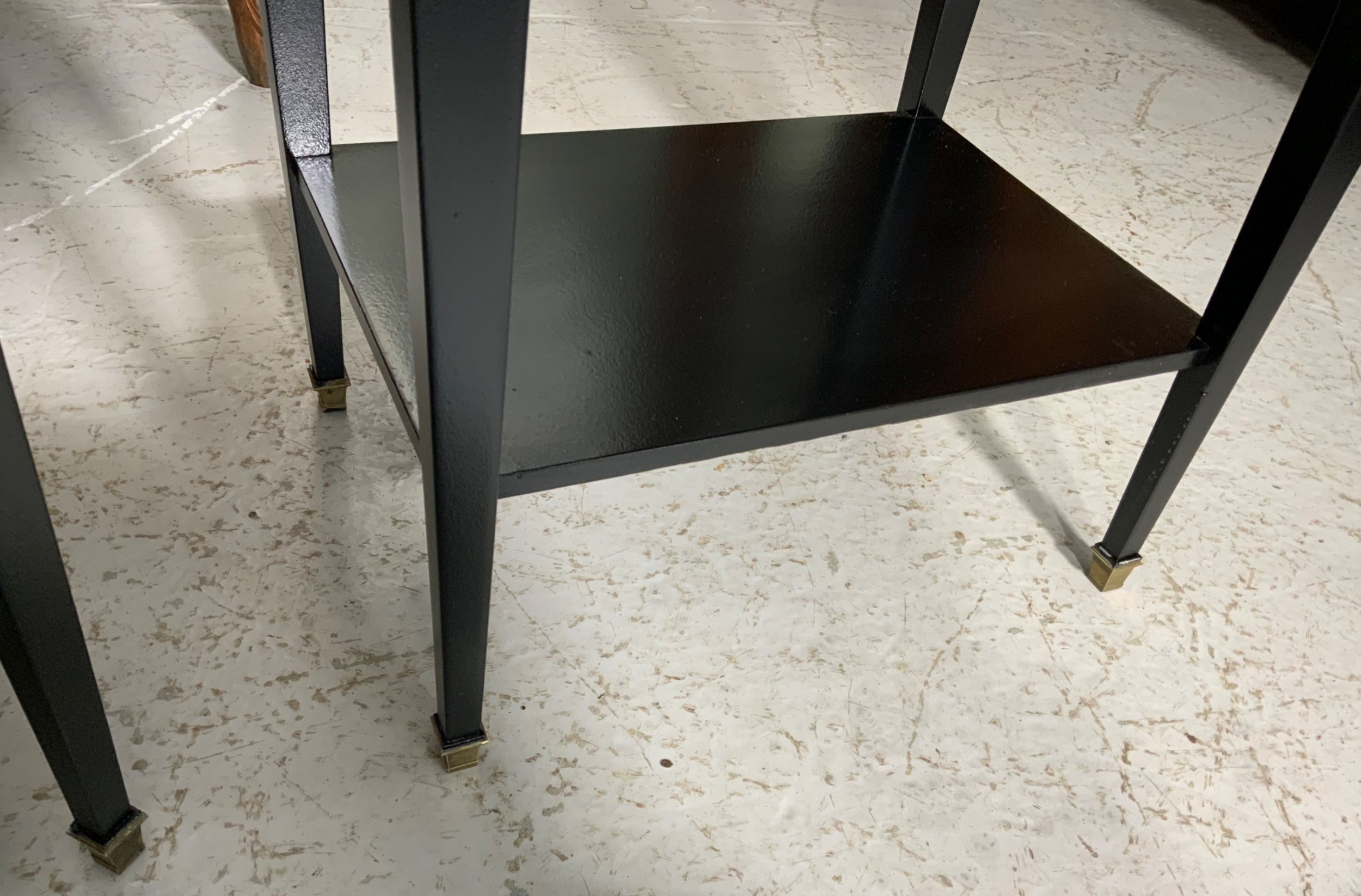 PAIR OF FRENCH BEDSIDE CABINETS IN EBONY FINISH  View IX