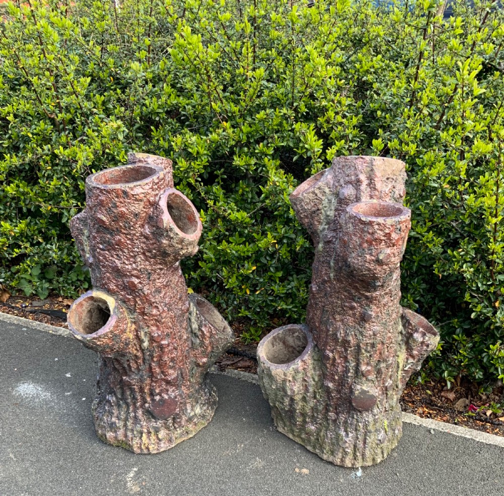 LARGE PAIR OF VICTORIAN STRAWBERRY PLANTERS 