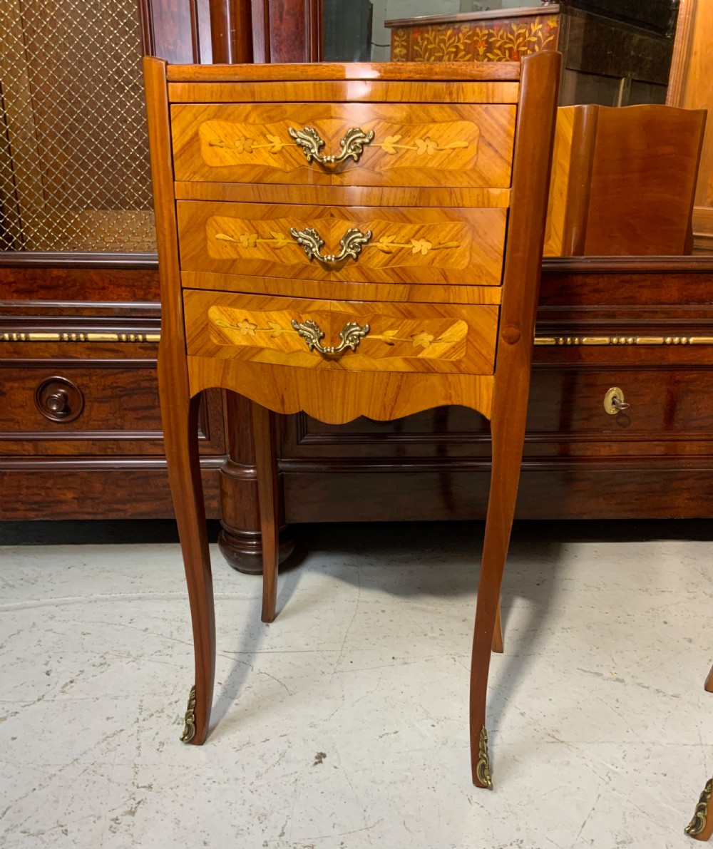 PAIR OF FRENCH MARQUETRY BEDSIDE CABINETS  View IV