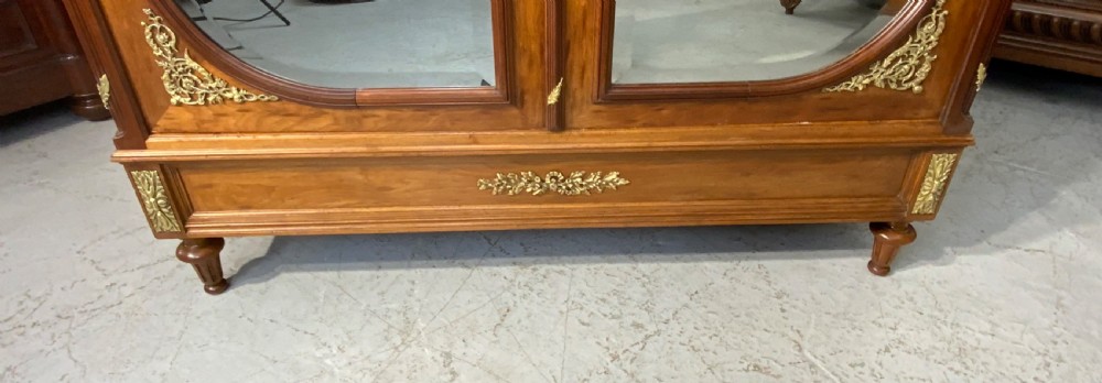 MAHOGANY FRENCH ARMOIRE WITH BRASS DETAILING  View VI