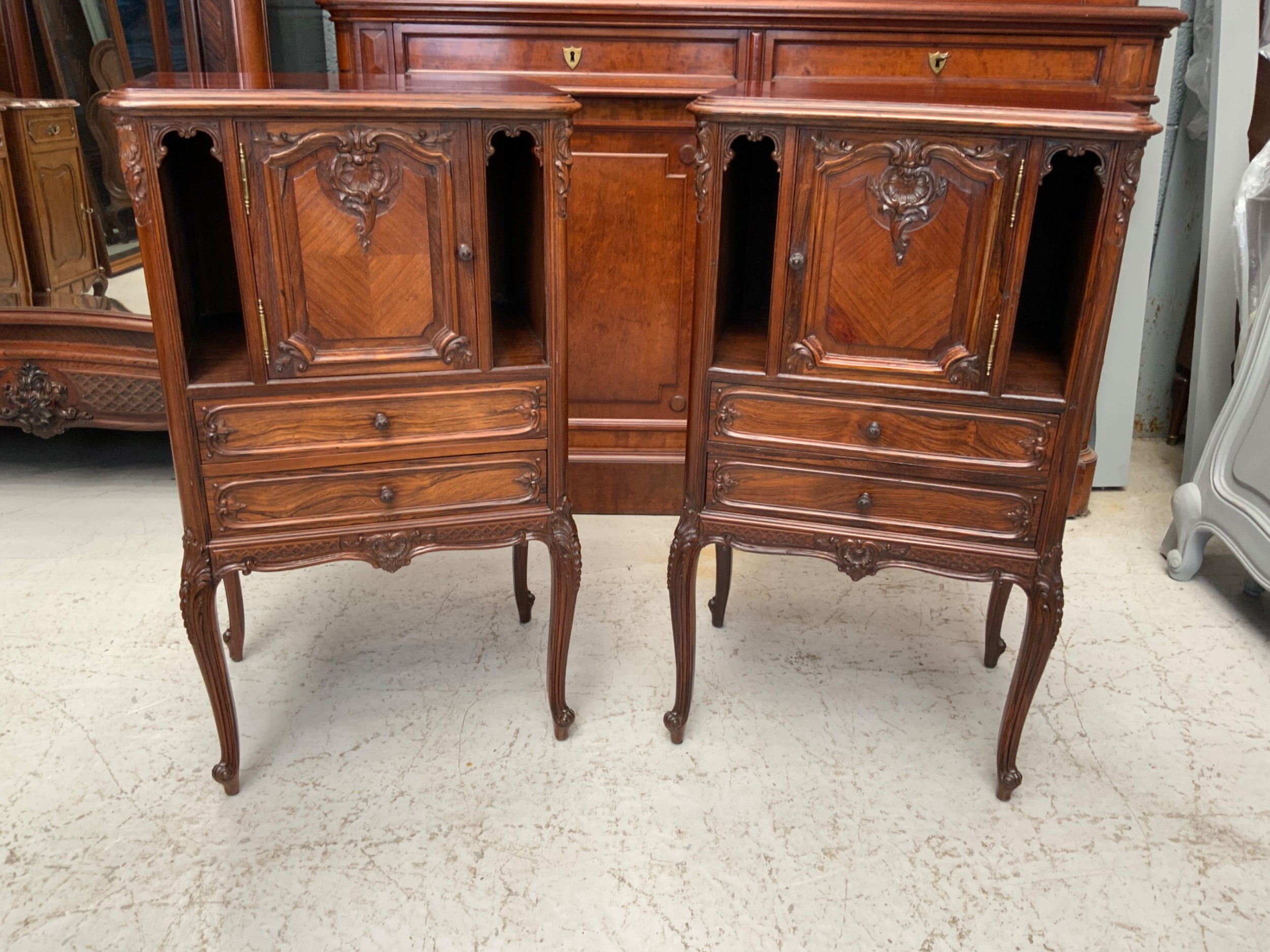 PAIR OF FRENCH ROSEWOOD CABINETS  View XII
