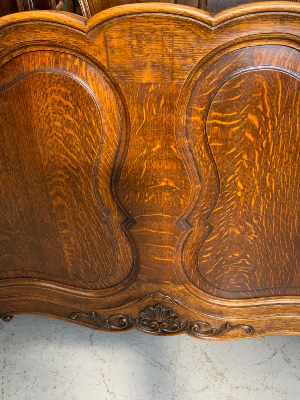 CARVED OAK FRENCH BED View IV