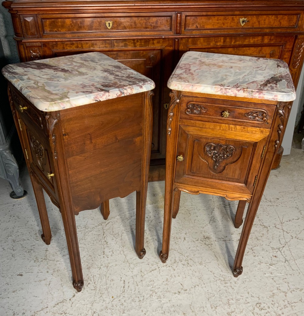 PAIR OF FRENCH MAHOGANY BEDSIDE CABINETS  View IV