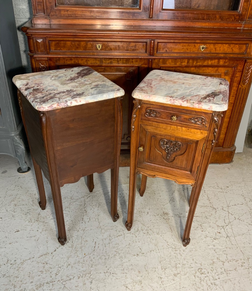 PAIR OF FRENCH MAHOGANY BEDSIDE CABINETS  View V