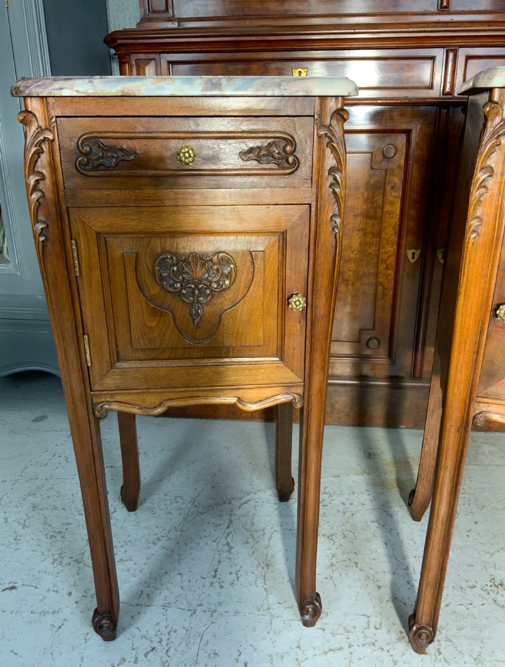 PAIR OF FRENCH MAHOGANY BEDSIDE CABINETS  View VIII
