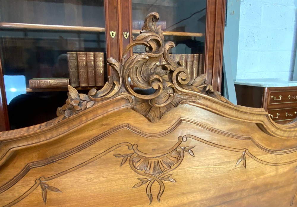CARVED WALNUT FRENCH DOUBLE BED  View VI