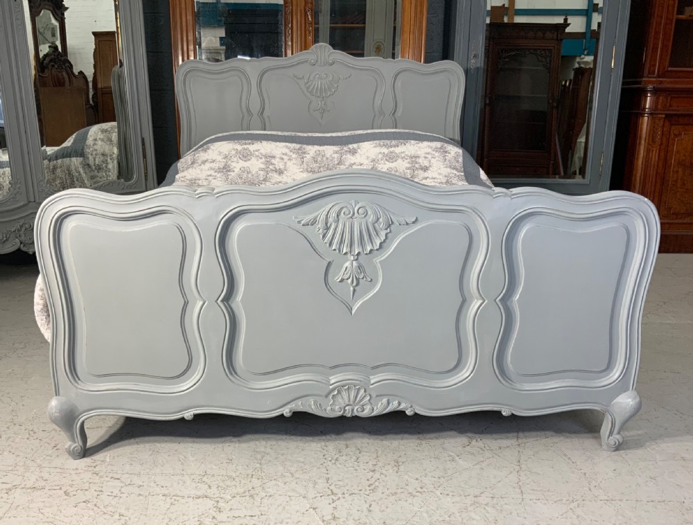 PAINTED FRENCH KING SIZE BED IN PLUMMET GREY  View II