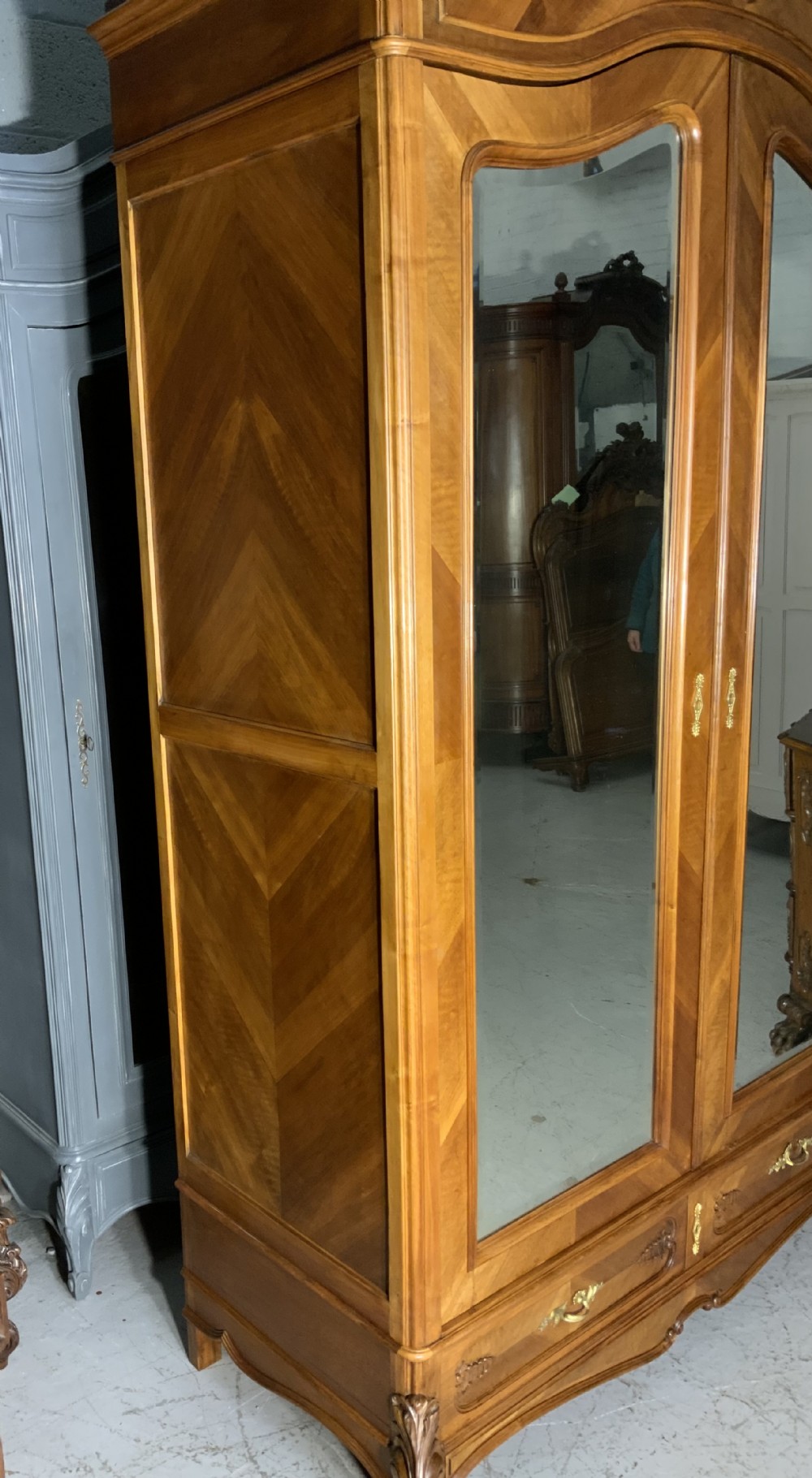 CARVED WALNUT FRENCH ARMOIRE  View VI