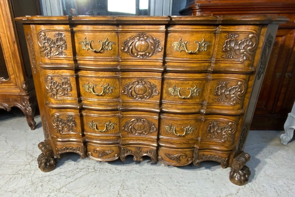 CARVED OAK FRENCH CHEST OF DRAWERS View VI