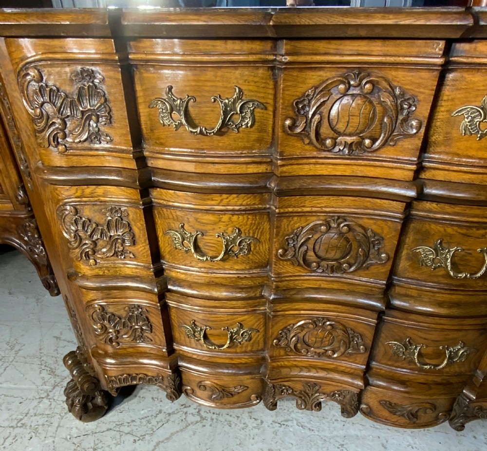 CARVED OAK FRENCH CHEST OF DRAWERS View IX