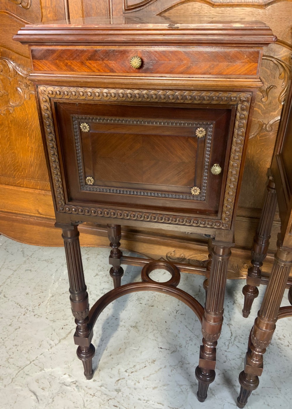 PAIR OF FRENCH MAHOGANY BEDSIDE CABINETS  View VIII