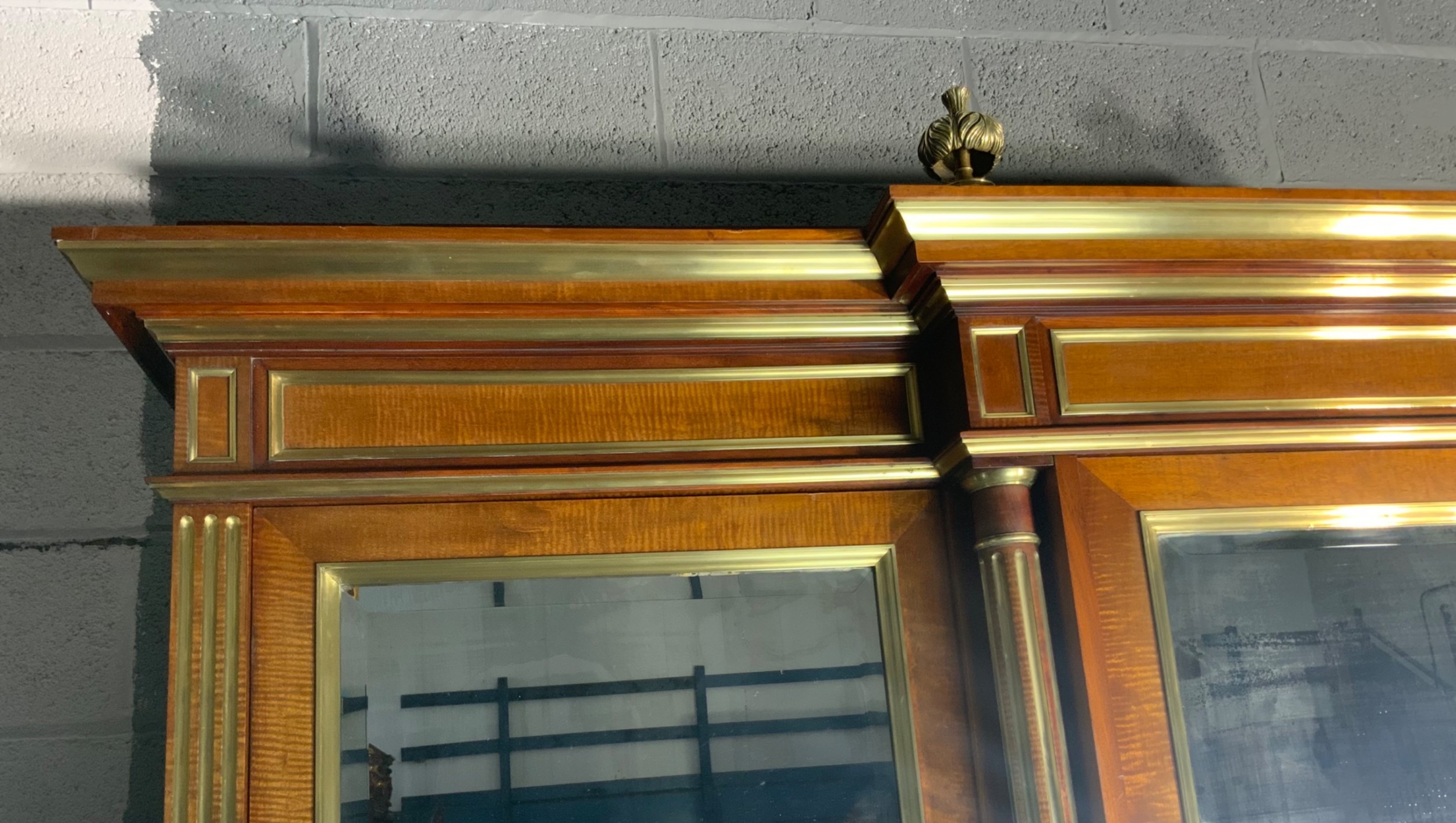 STUNNING FRENCH LOUIS XVI BREAKFRONT ARMOIRE  View IX
