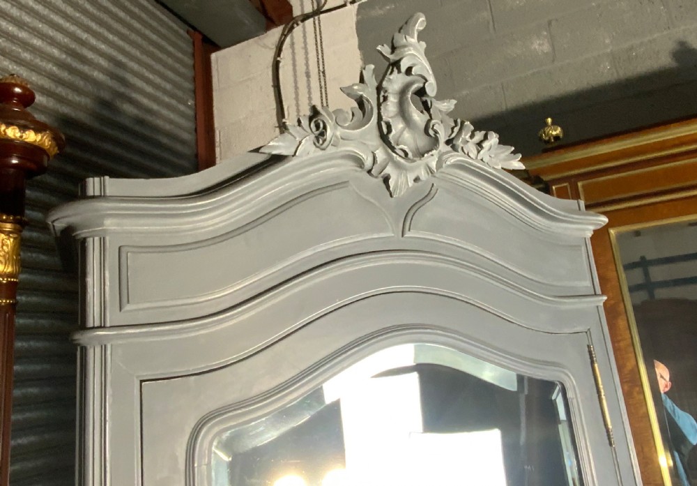 PAINTED FRENCH CARVED ARMOIRE  View IV