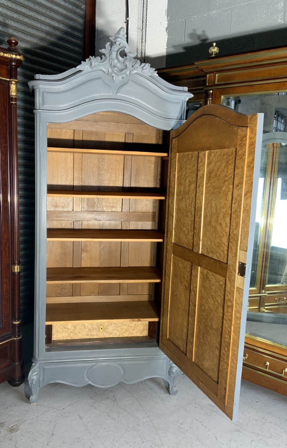 PAINTED FRENCH CARVED ARMOIRE  View VIII